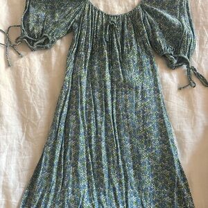 Faithfull the Brand Floral Puff Sleeve Dress